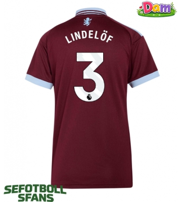 Aston Villa Victor Lindelof #3 Hemmatröja Kvinnor 2026-27 Kortärmad